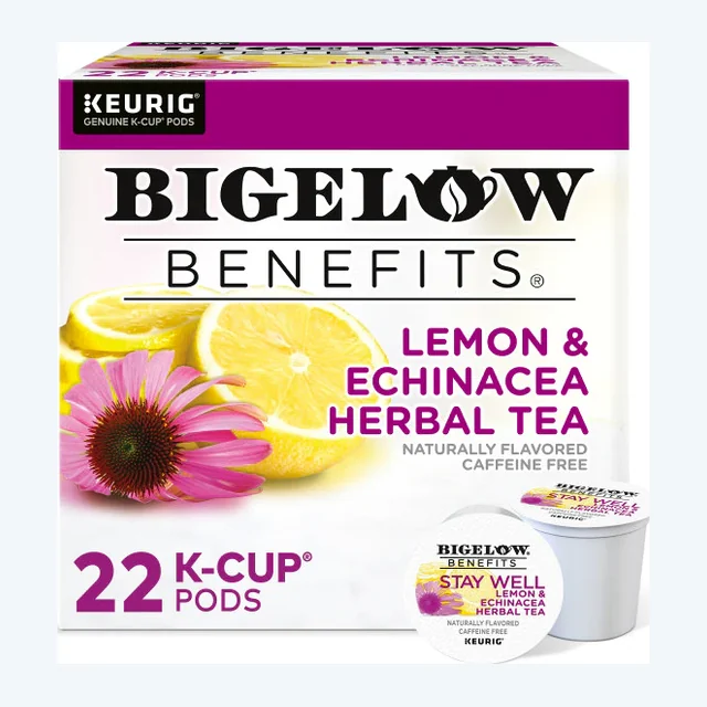 Bigelow Stay Well Honey Lemon Ginger Tea K-Cups – 22 Count