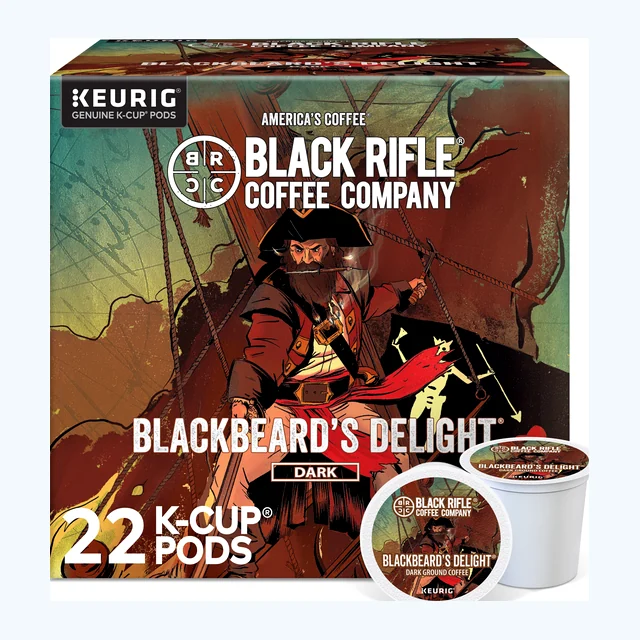 Black Rifle Coffee Blackbeard's Delight K-Cups, Dark Roast – 22 Count