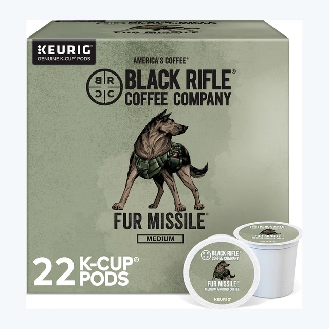 Black Rifle Coffee Fur Missile K-Cups, Medium Roast – 22 Count