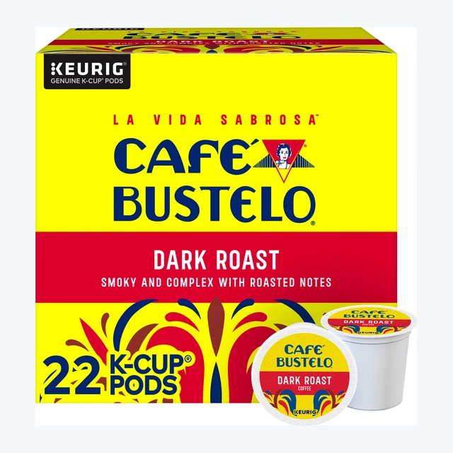 Cafe Bustelo DARK Roast K-Cups, Dark Roast – 24 Count