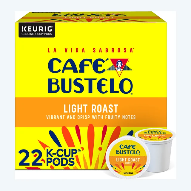 Cafe Bustelo Light Roast K-Cups, Light Roast – 24 Count