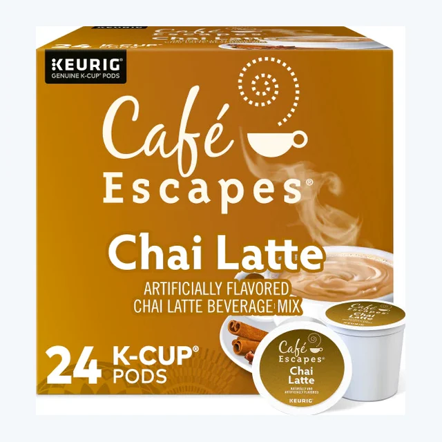 Cafe Escapes Chai Latte K-Cups – 24 Count