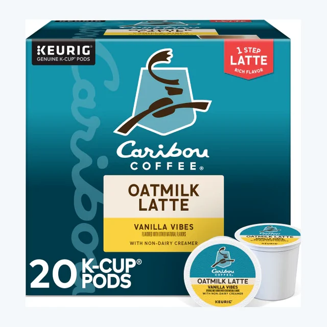 Caribou Coffee Vanilla Vibes Oatmilk Latte K-Cups – 20 Count (SPECIAL)