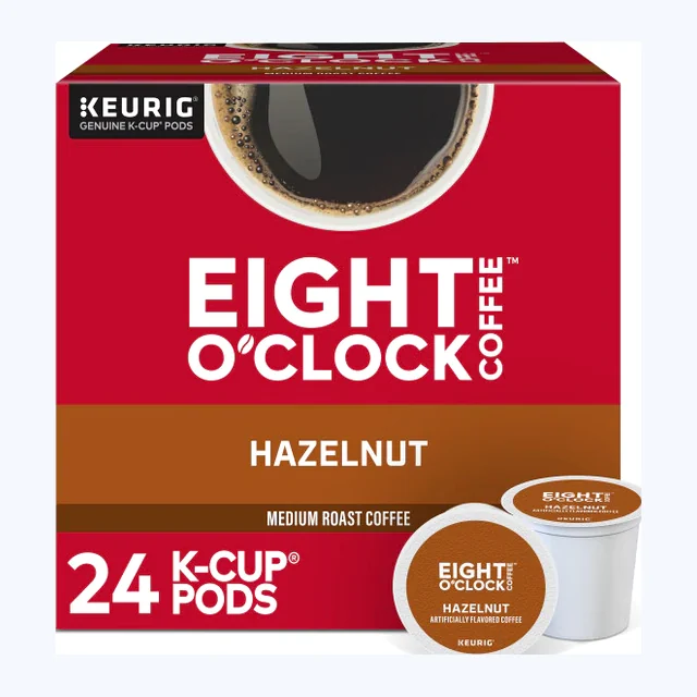 Eight O'Clock Coffee Hazelnut K-Cups, Medium Roast – 24 Count