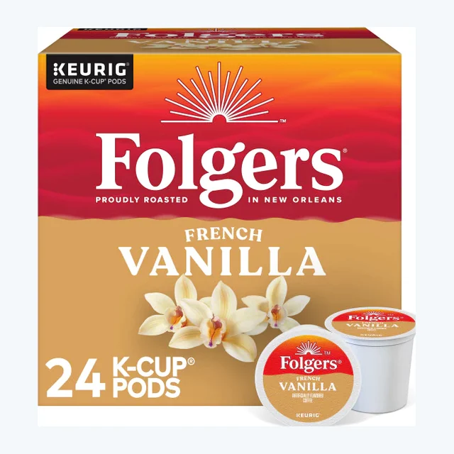 Folgers French Vanilla K-Cups, Light Roast – 24 Count
