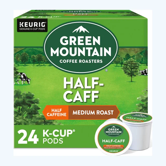 Green Mountain Half-Caff K-Cups, Medium Roast – 24 Count