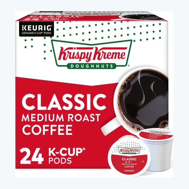 Krispy Kreme Doughnuts Classic K-Cups, Light Roast – 24 Count