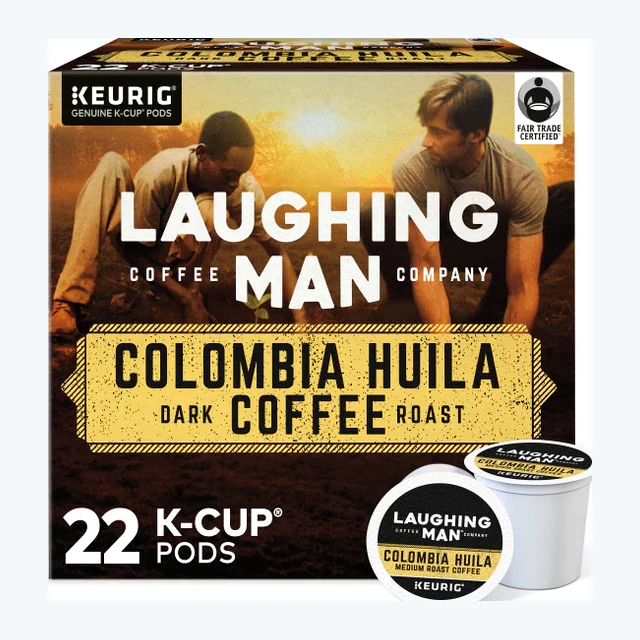 Laughing Man Colombia Huila K-Cups, Dark Roast – 22 Count