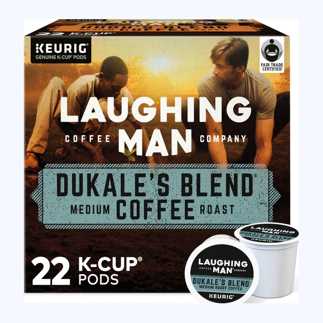 Laughing Man Dukale's Blend K-Cups, Dark Roast – 22 Count