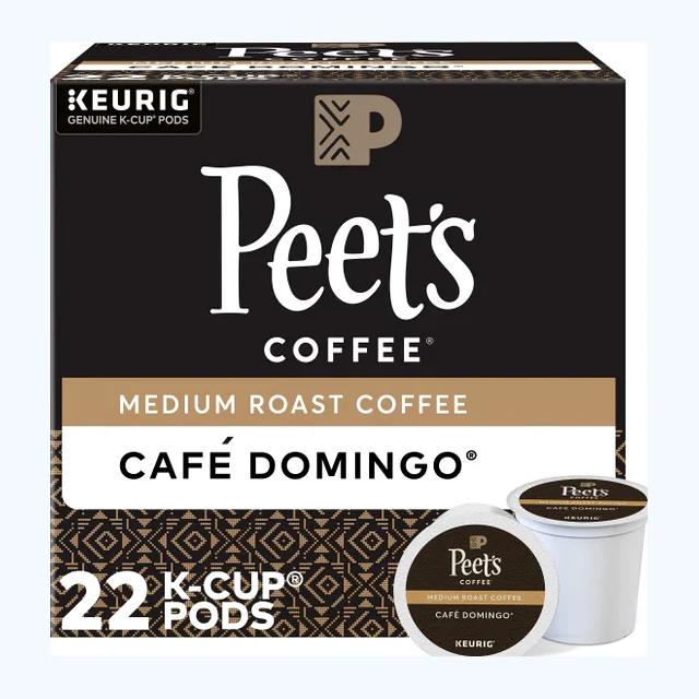 Peet's Café Domingo K-Cups, Medium Roast – 22 Count