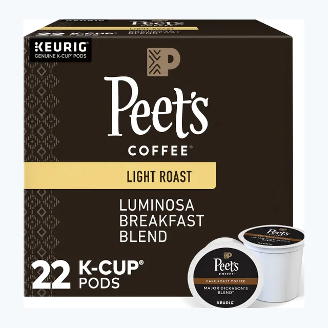 Peet's Luminosa Breakfast Blend K-Cups, Light Roast – 24 Count