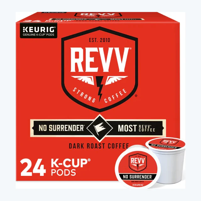 REVV No Surrender K-Cups, Extra Bold Dark Roast – 24 Count