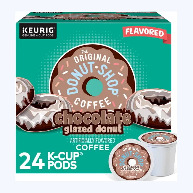 The Original Donut Shop Chocolate Glazed Donut K-Cups, Light Roast – 24 Count