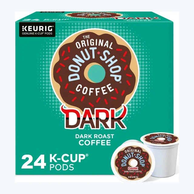 The Original Donut Shop DARK K-Cups, Dark Roast – 24 Count