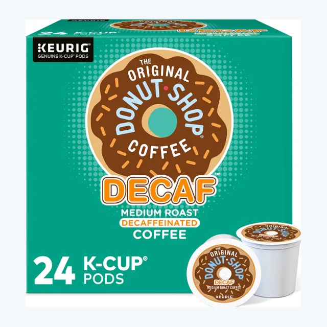 The Original Donut Shop DECAF K-Cups, Medium Roast – 24 Count