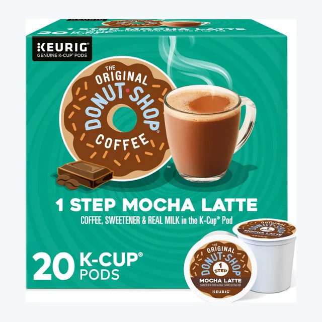 The Original Donut Shop Mocha Latte K-Cups, Medium Roast – 20 Count