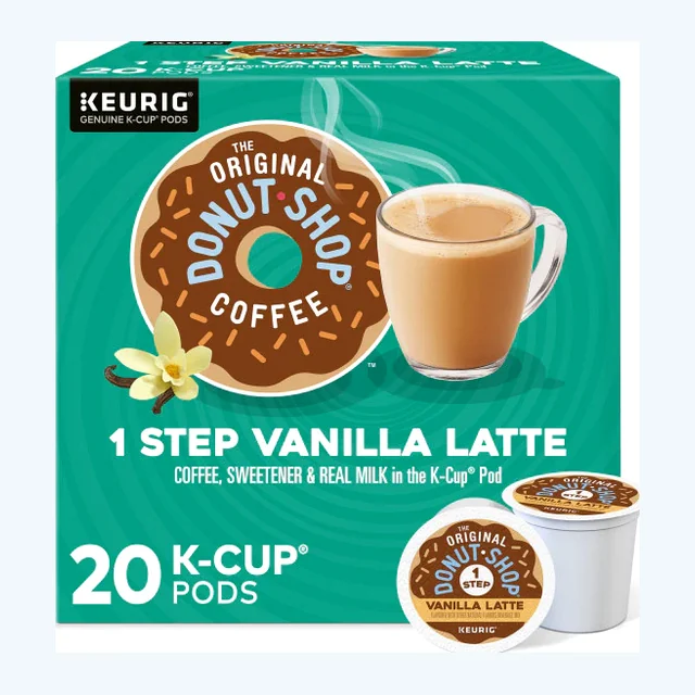 The Original Donut Shop Vanilla Latte K-Cups, Medium Roast – 20 Count