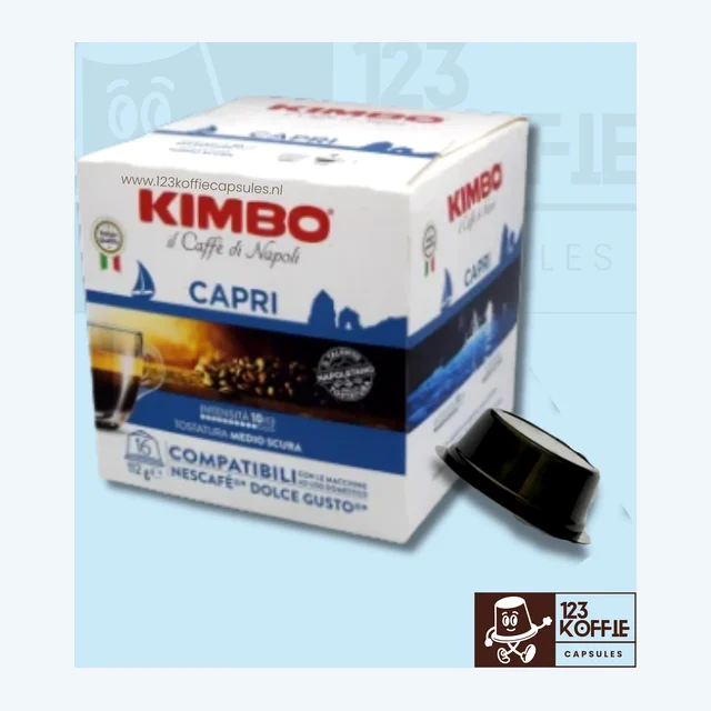 Kimbo Capri capsules Dolce Gusto 16 stuks – Aromatische espresso