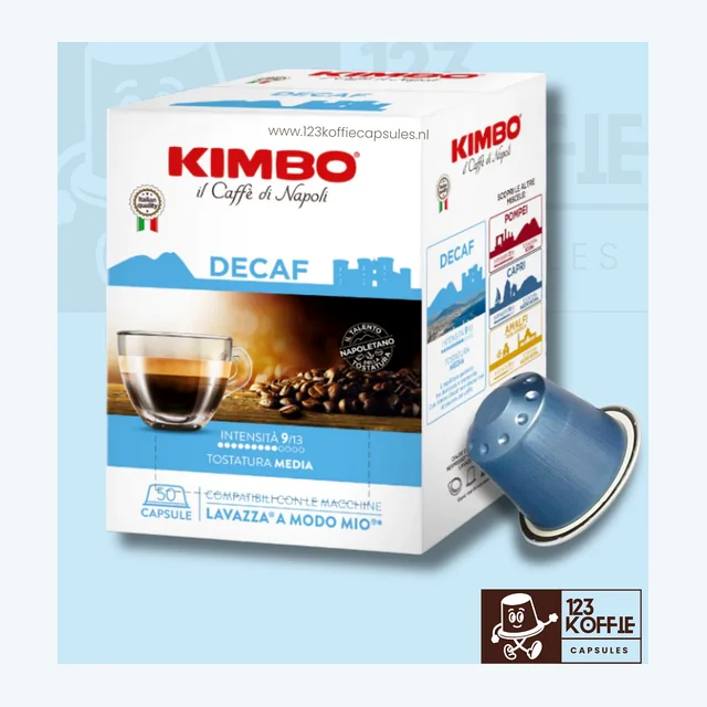 Kimbo Decaffeinato capsules A Modo Mio 50 stuks – cafeïnevrije espresso