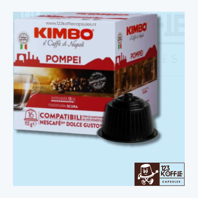 Kimbo Pompei capsules Dolce Gusto 16 stuks – Intense espresso