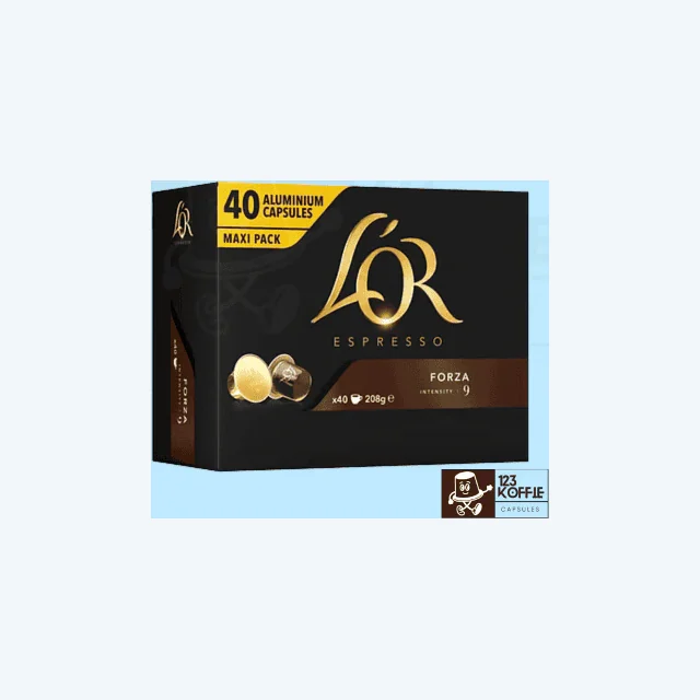 L'OR Espresso Forza Intensity 9 | 40 x Krachtige Nespresso® Compatibele Koffiecapsules