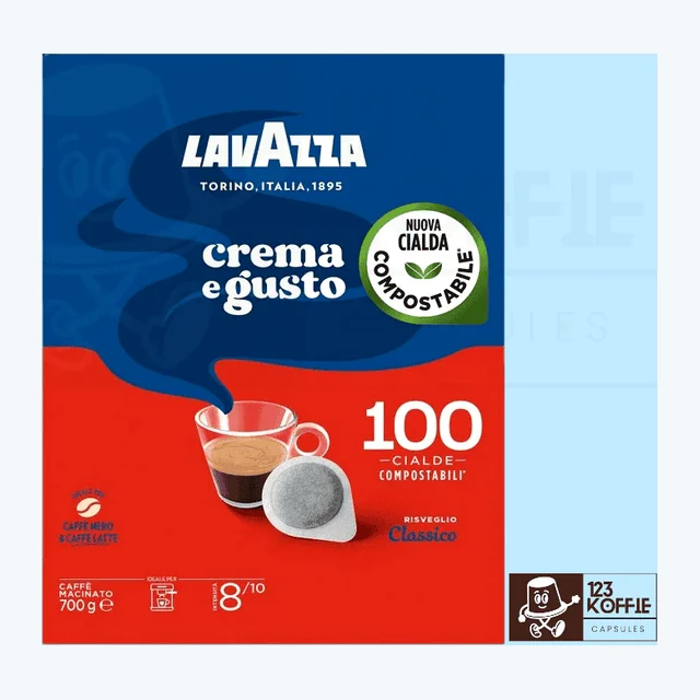Lavazza Crema e Gusto Classico ESE 44 mm Pads 100 x Romige Espresso met Volle Body