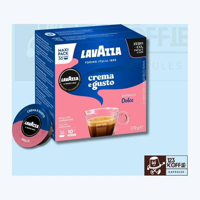 Lavazza Crema e Gusto Dolce capsules A Modo Mio 36 stuks zachte espresso