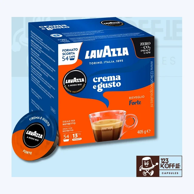 Lavazza Crema e Gusto Forte capsules A Modo Mio 54 stuks krachtige espresso