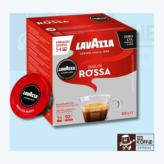 Lavazza Qualità Rossa capsules A Modo Mio 54 stuks – Intensiteit 10