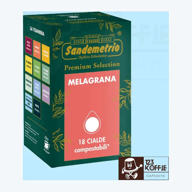 Sandemetrio Kruidenthee alla Melagrana ESE 44 mm 18 x Granaatappel Infusie Pads