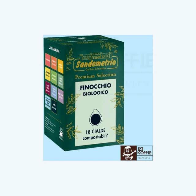 Sandemetrio Tisana al Finocchio Bio ESE 44 mm Pads | 18 x Biologische Venkel Infusie Pads
