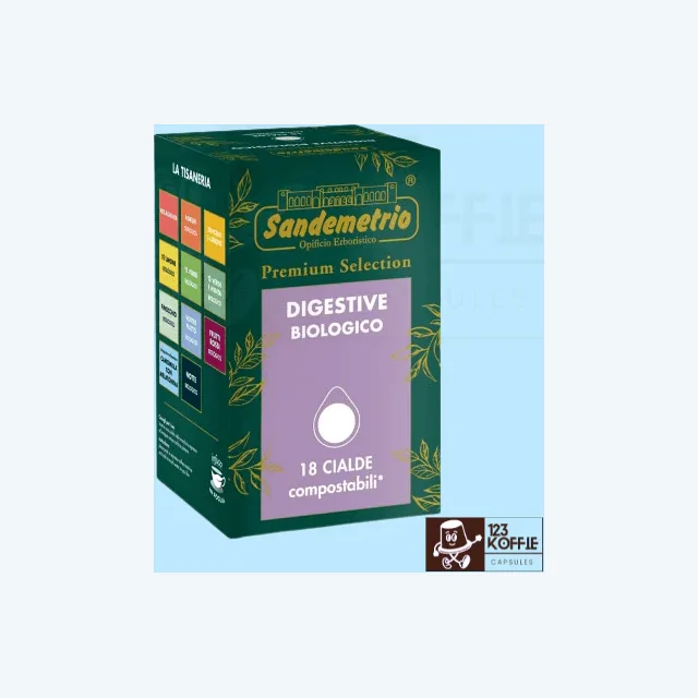 Sandemetrio Tisana Digestiva Bio ESE 44 mm Pads | 18 x Biologische Spijsverteringsinfusie Pads