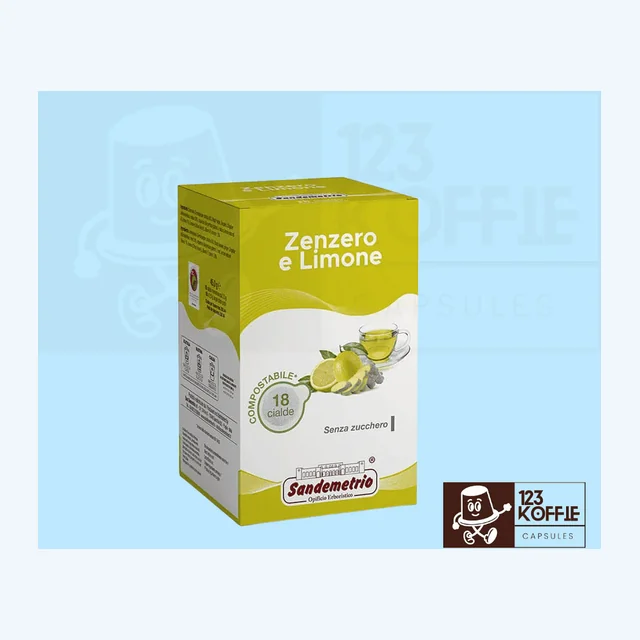 Sandemetrio Zenzero e Limone Infuso ESE 44 mm 18 x Gember-Citroen Thee Pads