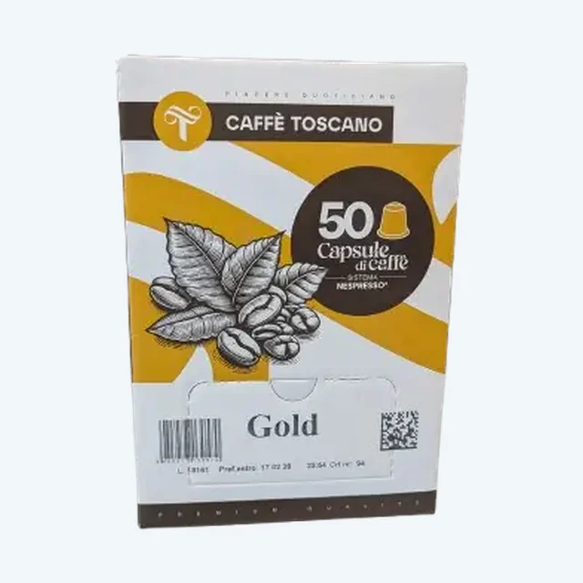 Caffè Toscano Gold – 50 Capsule Compatibili Nespresso®