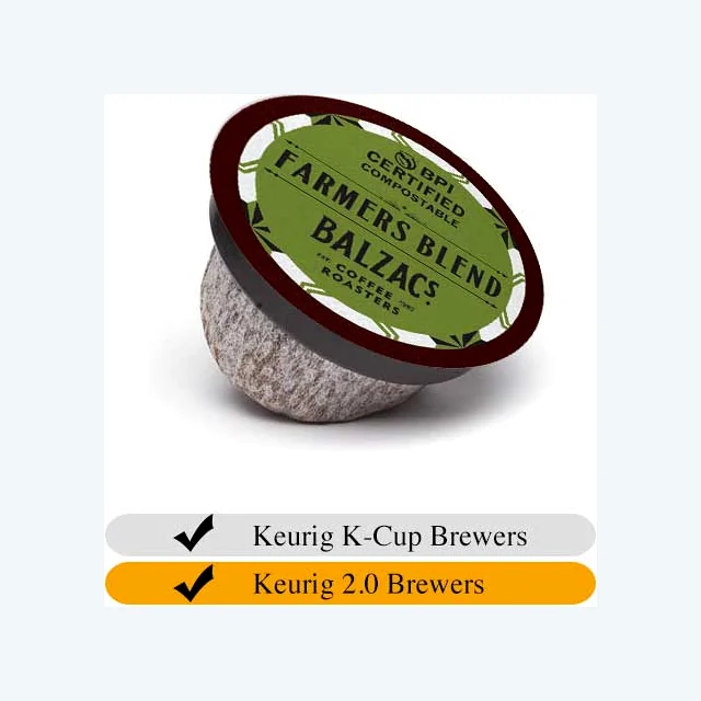 Balzac's Farmers Blend - 100% Compostable Coffee Cups (18)