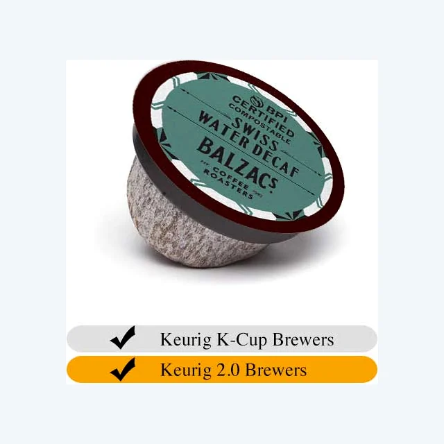 Balzac's Swiss Water DECAF - 100% Compostable Coffee Cups (18)