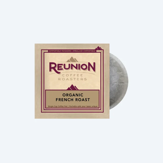 Reunion Coffee Organic French Roast (16) - 100% Compostable Pods