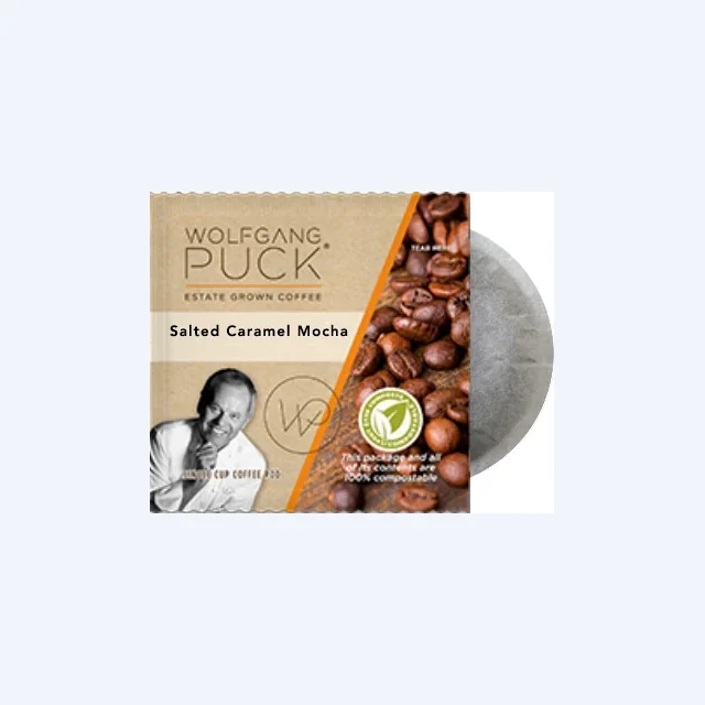 Wolfgang Puck Salted Caramel Mocha 100% Compostable Pods (18)