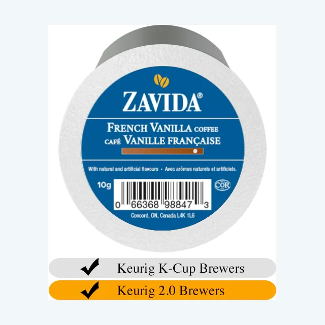 Zavida French Vanilla Dark Roast Coffee Cups (24)