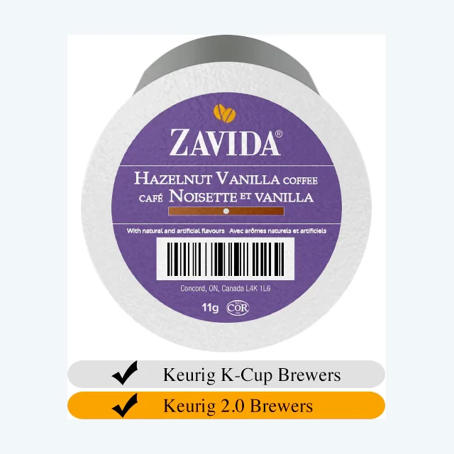 Zavida Hazelnut Vanilla Coffee Cups (24)