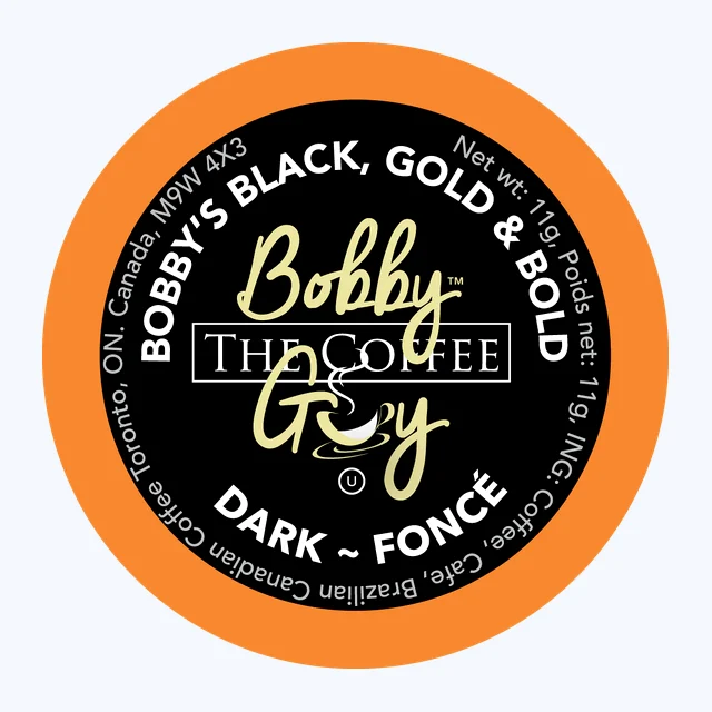 Bobby's Black, Gold and Bold Single Serve Coffee