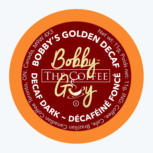 Bobby's Golden Decaf Dark, Single Serve Coffee