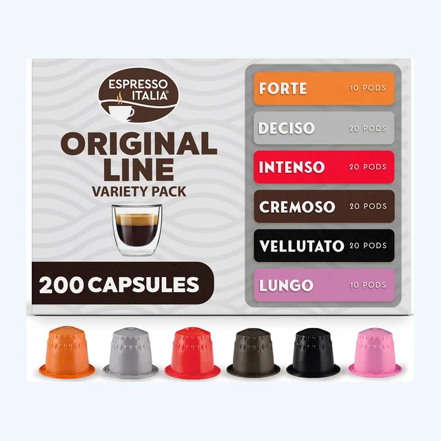 ESPRESSO ITALIA Espresso Compatible Pods - VARIETY PACK - Coffee capsules compatible with Nespresso Original Line
