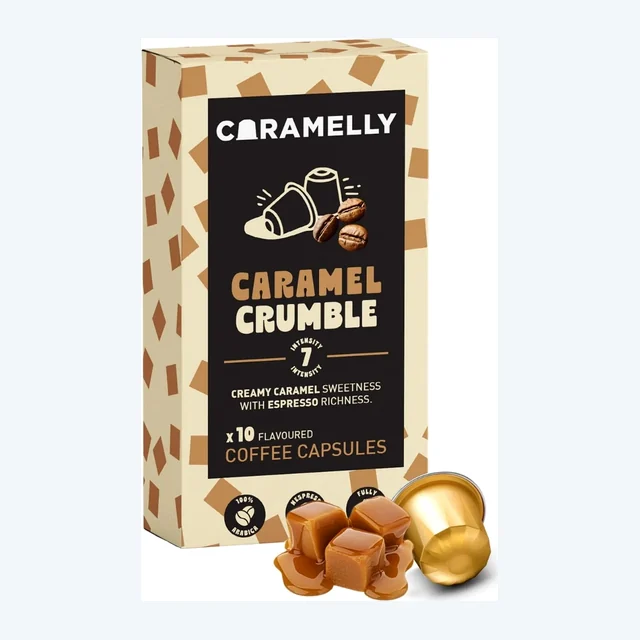 Caramelly Caramel Crumble Flavoured Nespresso® Compatible Coffee Capsules - 10 Pods