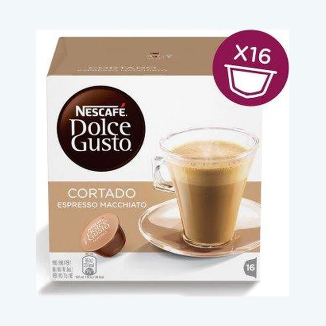 Nescafe Dolce Gusto Espresso Macchiato (Cortado) - 1 Packs (16 Capsules, 16 Cups)