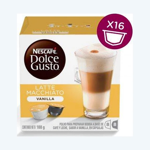 Nescafe Dolce Gusto Vanilla Latte Macchiato - 1 Packs (16 Capsules)