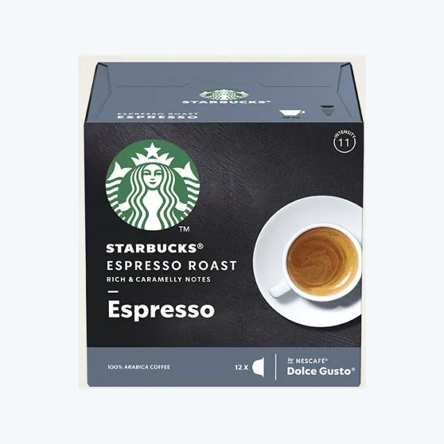 STARBUCKS ESPRESSO ROAST DARK ROAST - 1 Box (12 Capsules, 12 Cups)