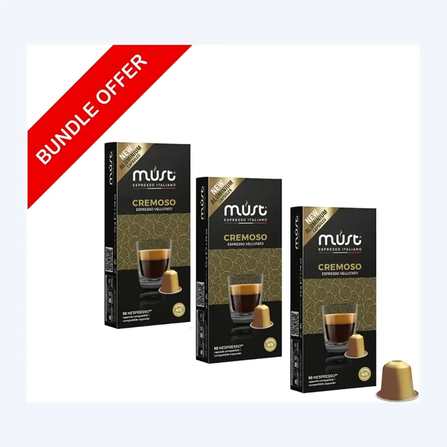 (30 Capsules) MUST - Cremoso by Nespresso -10 Capsules X3 - Bundle