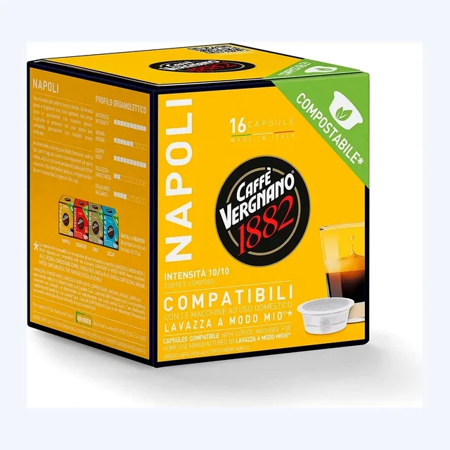 Caffè Vergnano - Napoli Compatible With Lavazza A Modo Mio - 16 capsules