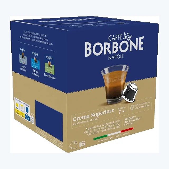 Caffe Borbone Crema Superiore Dolce Gusto Compatible Coffee Capsules - 16 Capsules